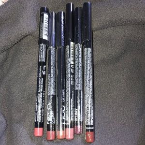 Lot bundle of 6 NYX lip pencils lip liners nudes